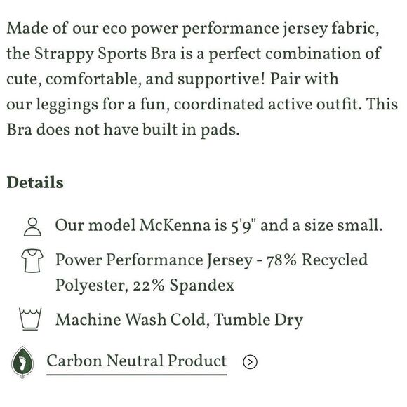 Threads 4 Thought Women’s  Strappy Sports Bra Goji Color Size Medium - Picture 12 of 14